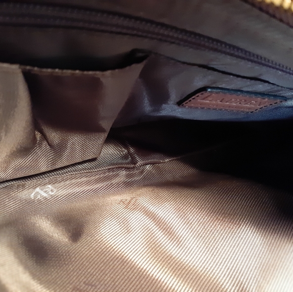 Vintage rare Ralph Lauren brown leather saddle bag purse. - Picture 10 of 11